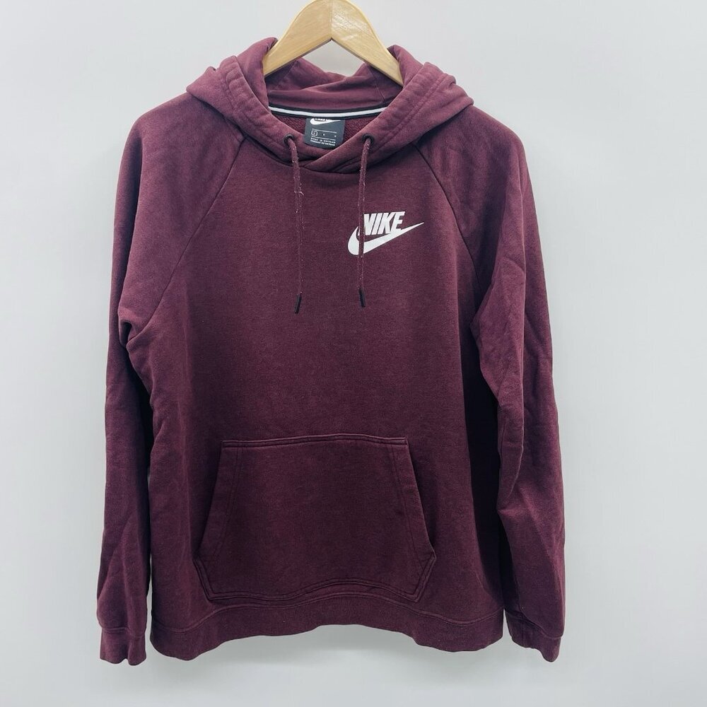 Nike Sportswear Womens Size Large Hooded Sweatshirt with Pocket in Dark Red